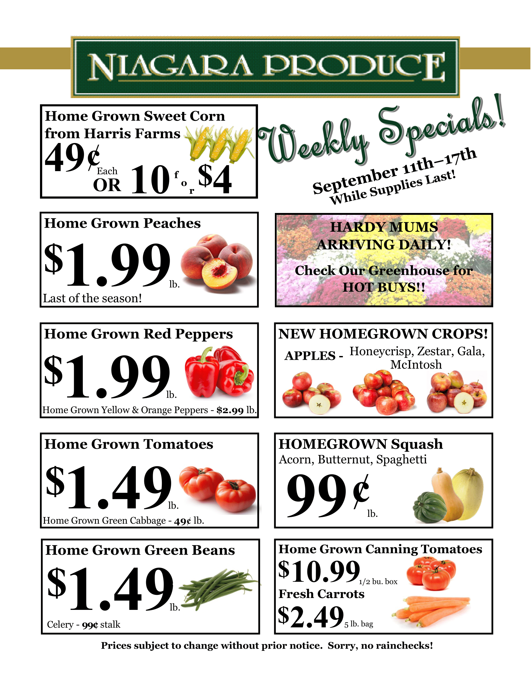 Weekly Specials Niagara Produce